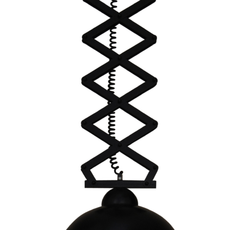 Μαύρη επεκτεινόμενη αναρτηση  αλουμινιου με μαυρο καπέλο